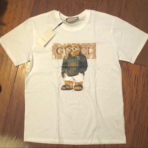 white teddy bear gucci tee